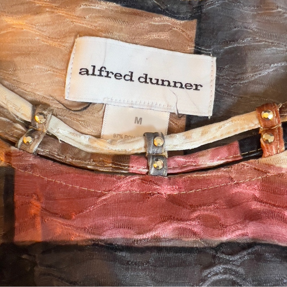 Alfred Dunner Multicolor Patchwork Textured Top M… - image 6